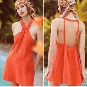 Anthropologie braided halter dress NWT
